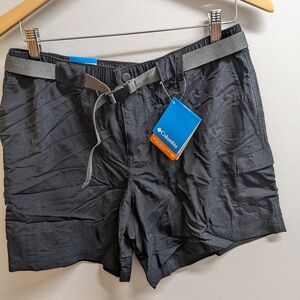 Columbia Women's Sandy River UPF 30 Belted Cargo Shorts Hiking Black Size M